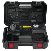 Load image into Gallery viewer, 12V 5Ton Car Electric Hydraulic Floor Jack, Tire Inflator Pump and LED Flashlight 3 in 1 Set With Safe Hammer QZ002
