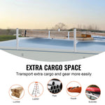SucceBuy Van Roof Ladder Rack 2Bars Aluminum Alloy Roof Ladder Racks 400 LBS Capacity Rain-Gutter Roof Rack for Van CargoTrailer