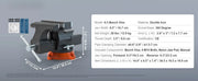 Bild in Galerie-Viewer laden, SucceBuy Bench Vise 4.5" 6" 6.5" Multipurpose, Swivel Base &amp; Anvil Heavy Duty Cast Iron for Drilling, Conduit Cutting, Sanding
