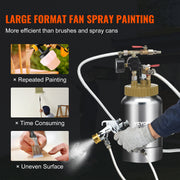 Load image into Gallery viewer, Amocart 2L/0.5gal Spray Paint Pressure Pot Tank Lightweight Air Paint Pressure Pot 1.8mm Nozzle Spray Paint Gun 3m Hoses
