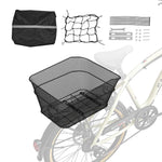 Amocart Rear Bike Basket Wire Mesh Bicycle Basket with Waterproof Cover Durable Metal Bike Back Basket Fits Most Rear Bike Rack