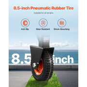 Bild in Galerie-Viewer laden, SucceBuy 300lbs Tongue Trailer Dolly 16.5-22in Height Adjustable with 1-7/8 &amp; 2in Balls 8.5in Pneumatic Tire for Moving RV Boat
