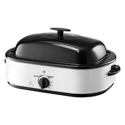 Charger l'image dans la visionneuse de galerie, Four rôtissoire électrique SucceBuy 24 QT, rôtissoire à dinde avec couvercle auto-arroseur 1450W, fonction de décongélation et de maintien au chaud, noir

