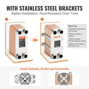 Load image into Gallery viewer, Amocart Heat Exchanger 5"x 12" 80 Plates Brazed Plate Stainless Steel For Floor Heating Water Heating Snow Melting Beer Cooling
