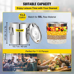 Amocart 50L Moonshine Still Alcohol Distiller w/ Water Pump Stainless Copper DIY Brew Ethanol Wine Essential Oil Brewing Kit