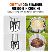 Load image into Gallery viewer, SucceBuy Gas One Turkey Fryer Propane Burner Complete Kit 30 Qt. Turkey and 10 Qt. Fish Fryer Boiler Steamer Set - AMOCART
