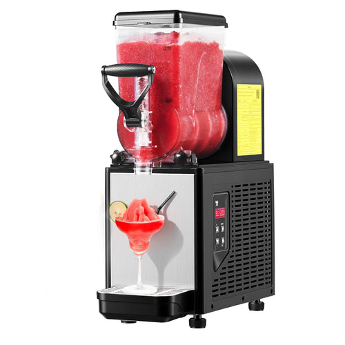 Amocart 6L/1.6Gal Slushie Machine Commercial Slushy Maker Frozen Drink Maker w/ Self-Cleaning for Restaurants Bars for Slushie