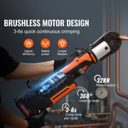 Load image into Gallery viewer, SucceBuy Press Tool 18V Electric Pipe Crimping for 1/2” 3/4” 1”1-1/4" 1-1/2"2" Copper Pipes Press Tool with Brushless Motor - AMOCART
