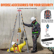 Load image into Gallery viewer, Amocart 1800/2600 lbs Confined Space Tripod Kit Winch Confined Space Rescue Tripod Fall Protection For  Confined Spaces
