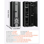 Amocart Gun Safe Cold-Rolled Steel Fireproof Cabinet with Keypad & Key with Magazine and Lighting Adjustable Racks for Rifles