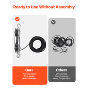 Load image into Gallery viewer, SucceBuy 4400Lbs Pulley Hoist System 5:1 Lifting Power w/ 2Soft Loops &amp; 100ft Rope Block Tackle for Garage Lifting Heavy Objects - AMOCART
