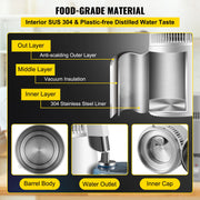 Load image into Gallery viewer, SucceBuy 4L Water Distiller Purifier Filter Dispenser Heating Drinking Bottle Softener  Stainless Steel Home Appliance for Offic - AMOCART
