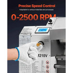 Amocart 8x16in 550W Benchtop Lathe Machine Variable Speed & 0.0003in Spindle Accuracy Metal Gear for Processing Precision Parts
