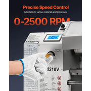 Load image into Gallery viewer, Amocart 8x16in 550W Benchtop Lathe Machine Variable Speed &amp; 0.0003in Spindle Accuracy Metal Gear for Processing Precision Parts
