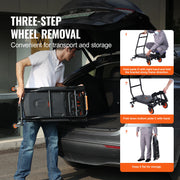 Bild in Galerie-Viewer laden, Amocart 300 lbs Folding Hand Truck Aluminum Lightweight Platform Cart Portable Telescopic Utility Dolly for Moving Shopping
