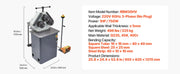 Charger l'image dans la visionneuse de galerie, SucceBuy 2.2KW Electric Roll Bending Machine with 180° Maximum Bending Angle Support Horizontal/Vertical Operation (220V 60Hz)
