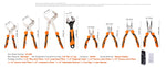 Amocart 8-Piece Pliers Set 8" Linesman's Pliers 6" Slip Joint Pliers Long Nose Pliers 6" Diagonal Cutter 10" Adjustable Wrench