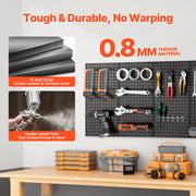 Charger l'image dans la visionneuse de galerie, SucceBuy 24"x12" 2/3/4 pièces Panneaux de Rangement Muraux en Métal Support à Outils en Acier pour Garage Établi Bureau Bricolage
