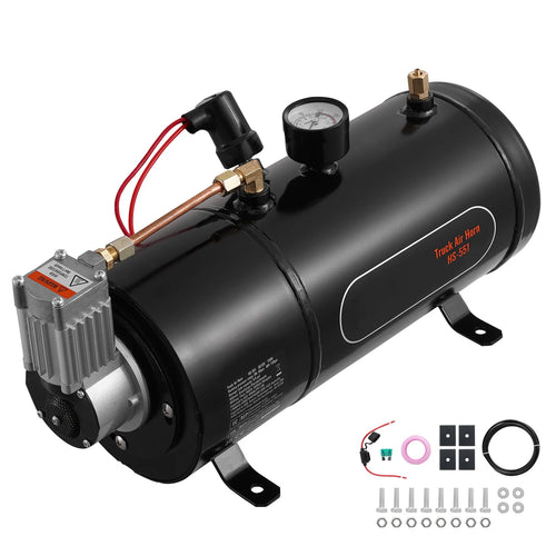 SucceBuy 12V Air Compressor with Tank 0.8Gal/3L Train Horn Air Compressor 120 psi Working Pressure Onboard Air Compressor System