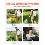 Load image into Gallery viewer, Amocart Battery Powered Backpack Sprayer 3.2Gal Powerful Electric 2Retractable Wands&amp;5Nozzles Adjustable 0-90PSI 2 Hour Runtime
