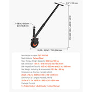 Bild in Galerie-Viewer laden, SucceBuy 300lbs Tongue Trailer Dolly 16.5-22in Height Adjustable with 1-7/8 &amp; 2in Balls 8.5in Pneumatic Tire for Moving RV Boat
