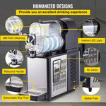 Amocart 3L Commercial Slushy Machine Single Tank Frozen Drink Machine Stainless Steel Margarita Smoothie Frozen Drink Maker