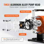 SucceBuy Water Transfer Pump 12V DC 360GPH 1/10HP Portable Electric Utility Pump with 6ft Suction Hose Kit Impeller Garden Use