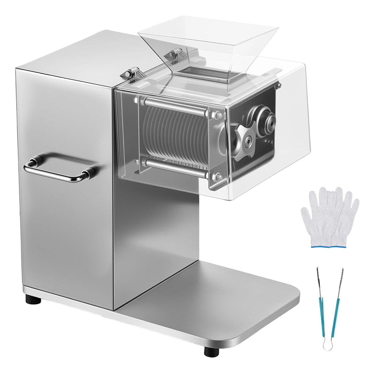 SucceBuy Meat Cutting Machine 850 W Commercial Slicer 5 mm Stainless Steel Blade Shredder for Boneless Meat Vegetables Kitchen Amocart