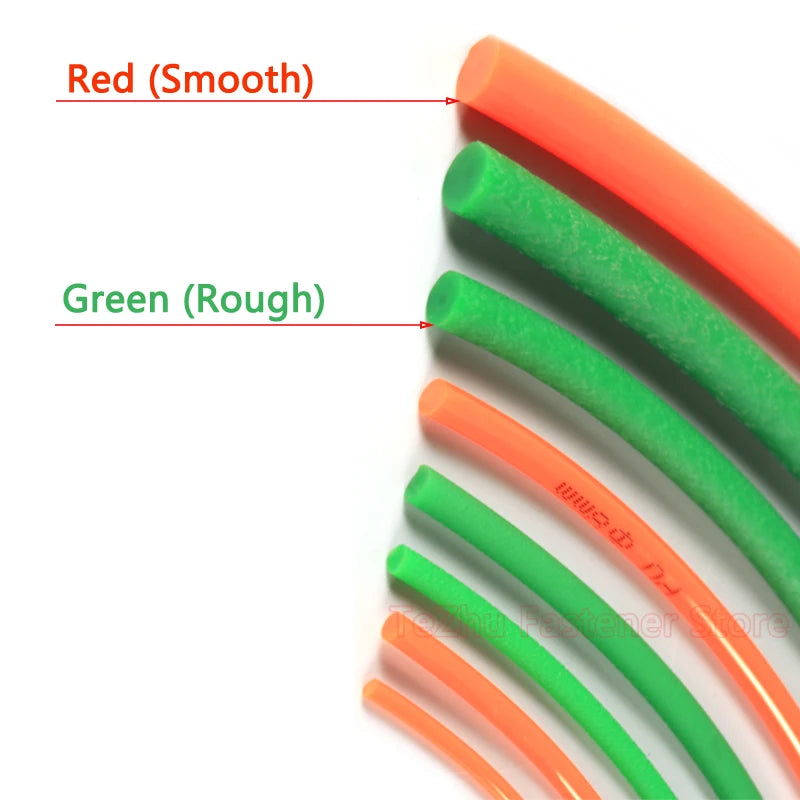 1-10Meter Polyurethane Conveyor Belts Round PU Drive Belt Meltable Cord Dia 2/2.5/3/3.5/4/5/6/7/8/9/10/12/15/18/20mm Green/Red