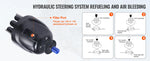 SucceBuy Hydraulic Outboard Steering Kit 90HP/150HP/300HP & Helm Pump and 24FT/26Ft Hose for Single Station Single-Engine Boats