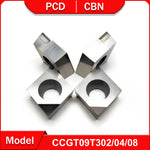 PCD turning tool CCGT09T302 CCGT09T304 CCGT09T308 for copper and aluminum CBN tools machining hard steel and cast iron CCGT