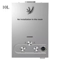 VEVOR LPG Water Heater 6L 8L 10L 12L 16L 18L Liquefied Petroleum Gas Propane Butane Stainless Steel Tankless Water Heater