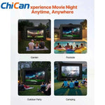 【Upgraded】Amocart 14/15/16/18/20 FT Inflatable Projector Screen with 120W Air Blower Projector Screen for Outdoor Theater Theme
