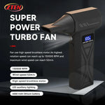 Zten Portable Air Violent Blower Mini Turbo Jet Fan Handheld Brushless Motor 130,000 RPM Wind Speed 52m/s industrial Duct Fan
