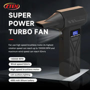 Load image into Gallery viewer, Zten Portable Air Violent Blower Mini Turbo Jet Fan Handheld Brushless Motor 130,000 RPM Wind Speed 52m/s industrial Duct Fan
