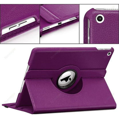Case For iPad Air2 Air1 Cover 5th 6th 7 8 9 10.2 Funda iPad A19 2026 A16 2025 Air11 2025 Pro11 9.7 2018 2017 360° Rotating Case