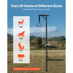 Amocart 400/500/600Lbs Truck Hitch Game Hoist with & Adjustable Height Hunting Deer Hoist Winch for Skinning & Cleaning Game