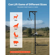Bild in Galerie-Viewer laden, SucceBuy 400/500/600Lbs Truck Hitch Game Hoist with &amp; Adjustable Height Hunting Deer Hoist Winch for Skinning &amp; Cleaning Game
