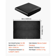 Load image into Gallery viewer, SucceBuy Welding Blanket 4 x 6/6 x 8 FT Silicone Coated Fiberglass Welding Blanket Flame Retardant Insulation Mat with Grommets - AMOCART

