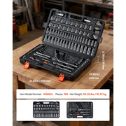 Load image into Gallery viewer, Amocart Mechanics Tool Set SAE and Metric Socket Set Wrenches Screwdriver Bits Accessories and Storage Case for Cars Repair
