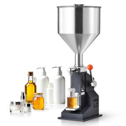 Load image into Gallery viewer, Amocart A03 5-50ml/5-100ml Manual Liquid Filling Machine Paste Bottle Filler Adjustable with Hopper for Water Shampoo Honey
