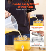 Load image into Gallery viewer, SucceBuy Beverage Dispenser 0.8Gal. Drink Dispensers for Party Glass Juice Dispenser with No-Drip Spigot and Lid for Restaurants - AMOCART
