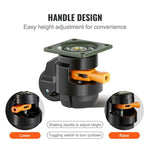 Amocart 4 Pcs Leveling Casters Heavy Duty Swivel Caster Wheels with Handle Design Height Adjustable Feet for Workbench Machine
