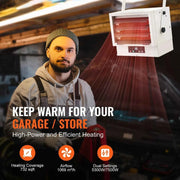 Load image into Gallery viewer, Amocart Electric Garage Heater Digital Fan Forced Wall with Remote Control Overheat Protection Hardwired Heater  for Workshop

