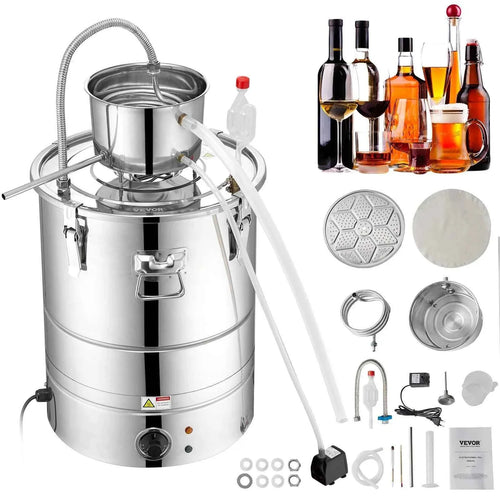 Amocart 30/50L Stainless Steel Alcohol Distiller Alcohol Still Essential Oil Brewing DIY Whisky Wine Brandy Distillery Home Use