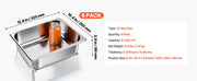 Load image into Gallery viewer, Amocart 2 4 6 Pack Stainless Steam Hotel Pan 1/2 Size Table Steam Pan Anti Jam Restaurant Supplies Rustproof Catering Storage
