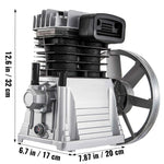 Amocart Air Compressor Heads 2.2KW Twin Cylinder 3 HP Single Stage 1300RPM Piston Pump Suitable for Industry Machinery Farm
