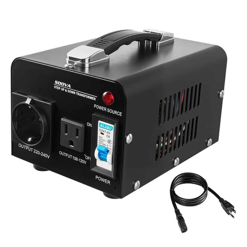 Amocart Voltage Converter Transformer 500/1000/1500/3000/5000/6000VA Step Up/Down Power Transformer with US Outlet EU Outlet