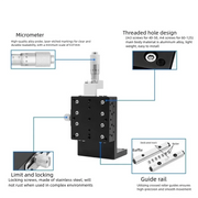 Load image into Gallery viewer, Z Axis LV40/50/60/80 Sliding Table Manual Displacement Vertical-lift Fine Tuning Platform Cross Guide Linear Stage Sliding
