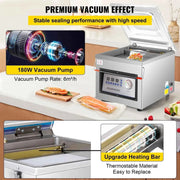 Load image into Gallery viewer, Amocart DZ-260C Chamber Vacuum Sealer Kitchen Food Packing Sealing Machine 110V Packaging for Food Saver Home Commercial Using

